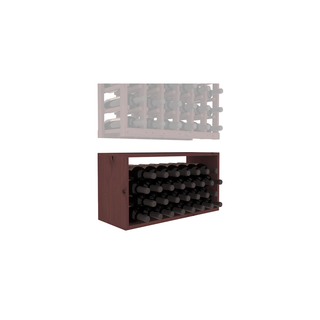 Elementcollection 6 Column Wood Wine Bin Extender Walnut Stained
