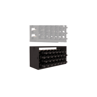 Elementcollection 6 Column Wood Wine Bin Extender Black Stained