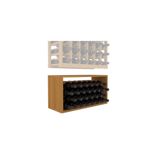Elementcollection 6 Column Wood Wine Bin Extender Oak Stained
