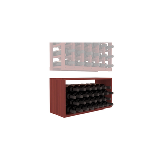 Elementcollection 6 Column Wood Wine Bin Extender Cherry Stained