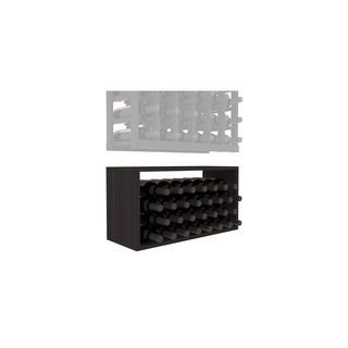 Elementcollection 6 Column Wood Wine Bin Extender Black Stained
