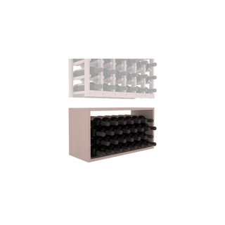 Elementcollection 6 Column Wood Wine Bin Extender Greywash Stained