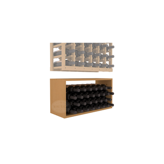 Elementcollection 6 Column Wood Wine Bin Extender Oak Stained