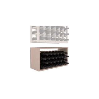 Elementcollection 6 Column Wood Wine Bin Extender Greywash Stained