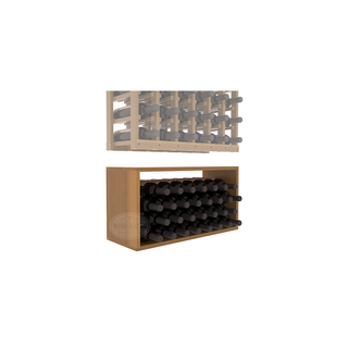 Elementcollection 6 Column Wood Wine Bin Extender Oak Stained