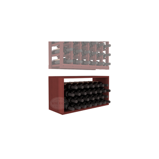 Elementcollection 6 Column Wood Wine Bin Extender Cherry Stained