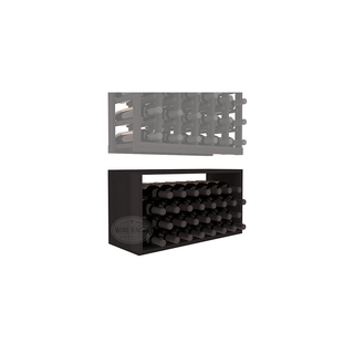 Elementcollection 6 Column Wood Wine Bin Extender Black Stained