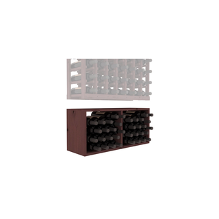 Elementcollection 7 Column Wood Wine Bin Extender Walnut Stained