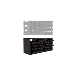 Elementcollection 7 Column Wood Wine Bin Extender Black Stained
