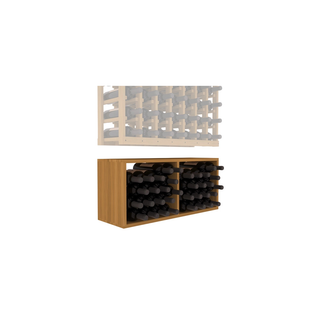 Elementcollection 7 Column Wood Wine Bin Extender Oak Stained