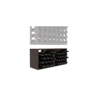 Elementcollection 7 Column Wood Wine Bin Extender Black Stained