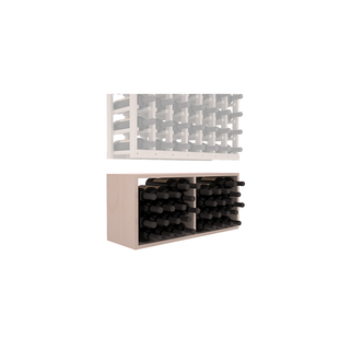 Elementcollection 7 Column Wood Wine Bin Extender Greywash Stained