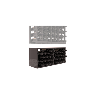 Elementcollection 7 Column Wood Wine Bin Extender Black Stained