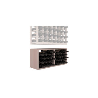 Elementcollection 7 Column Wood Wine Bin Extender Greywash Stained