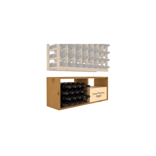 Elementcollection 8 Column Wood Wine Bin Extender Oak Stained