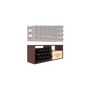 Elementcollection 8 Column Wood Wine Bin Extender Walnut Stained