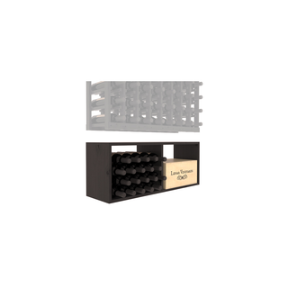 Elementcollection 8 Column Wood Wine Bin Extender Black Stained