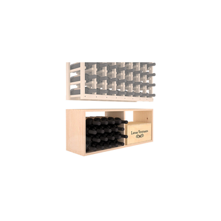 Elementcollection 8 Column Wood Wine Bin Extender Unstained Element Collection