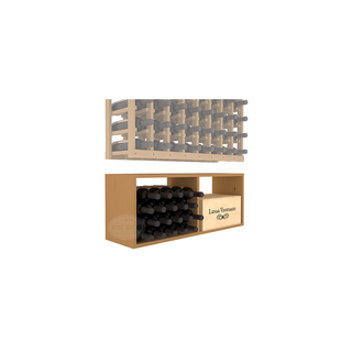 Elementcollection 8 Column Wood Wine Bin Extender Oak Stained