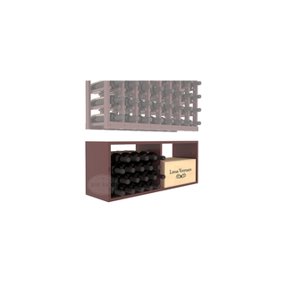 Elementcollection 8 Column Wood Wine Bin Extender Walnut Stained