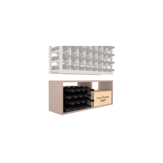 Elementcollection 8 Column Wood Wine Bin Extender Greywash Stained