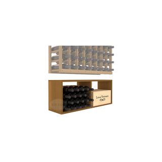 Elementcollection 8 Column Wood Wine Bin Extender Oak Stained