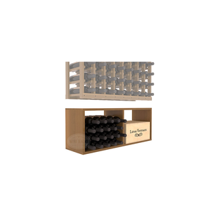 Elementcollection 8 Column Wood Wine Bin Extender Oak Stained