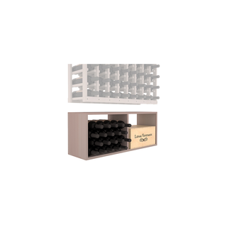 Elementcollection 8 Column Wood Wine Bin Extender Greywash Stained