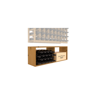 Elementcollection 9 Column Wood Wine Bin Extender Oak Stained