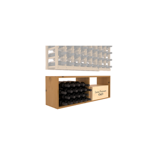 Elementcollection 9 Column Wood Wine Bin Extender Oak Stained