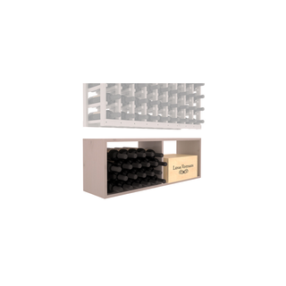 Elementcollection 9 Column Wood Wine Bin Extender Greywash Stained