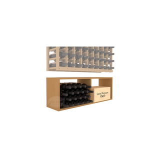 Elementcollection 9 Column Wood Wine Bin Extender Oak Stained