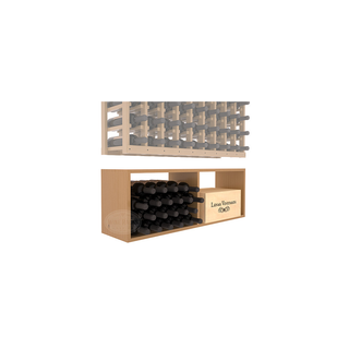 Elementcollection 9 Column Wood Wine Bin Extender Oak Stained