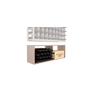 Elementcollection 9 Column Wood Wine Bin Extender Greywash Stained