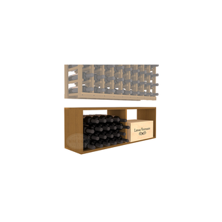 Elementcollection 9 Column Wood Wine Bin Extender Oak Stained