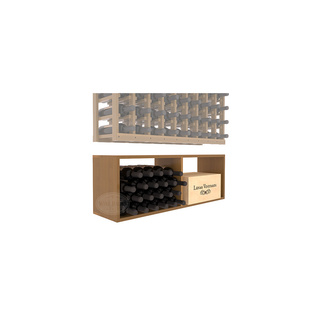 Elementcollection 9 Column Wood Wine Bin Extender Oak Stained