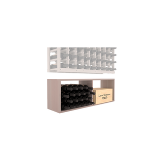 Elementcollection 9 Column Wood Wine Bin Extender Greywash Stained