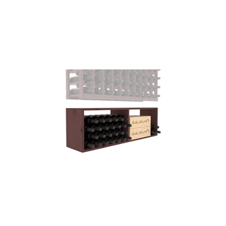 Elementcollection 10 Column Wood Wine Bin Extender Walnut Stained