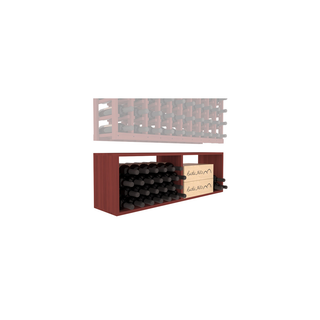 Elementcollection 10 Column Wood Wine Bin Extender Cherry Stained