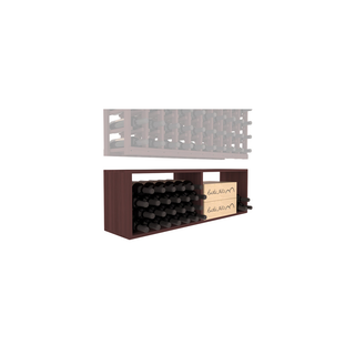 Elementcollection 10 Column Wood Wine Bin Extender Walnut Stained