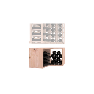 Elementcollection 4 Column Corner Wood Wine Bin Extender Unstained