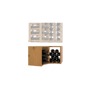 Elementcollection 4 Column Corner Wood Wine Bin Extender Oak Stained