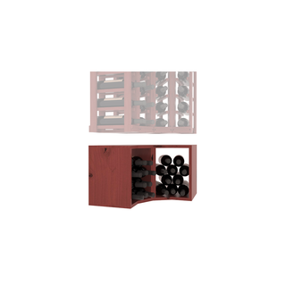 Elementcollection 4 Column Corner Wood Wine Bin Extender Cherry Stained