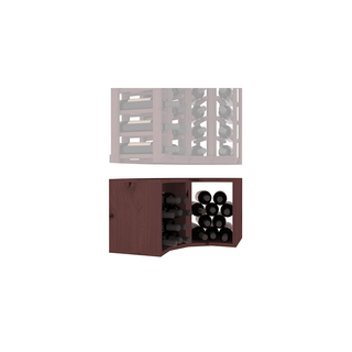 Elementcollection 4 Column Corner Wood Wine Bin Extender Walnut Stained