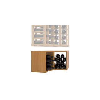 Elementcollection 4 Column Corner Wood Wine Bin Extender Oak Stained