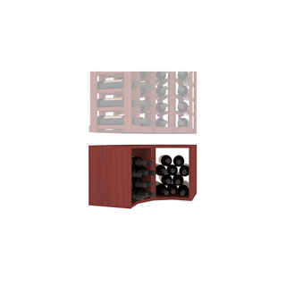 Elementcollection 4 Column Corner Wood Wine Bin Extender Cherry Stained