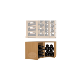 Elementcollection 4 Column Corner Wood Wine Bin Extender Oak Stained