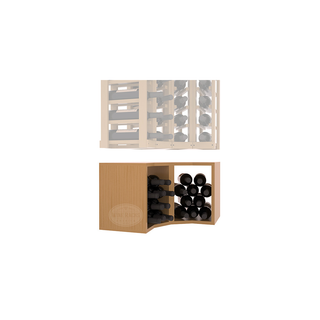 Elementcollection 4 Column Corner Wood Wine Bin Extender Oak Stained