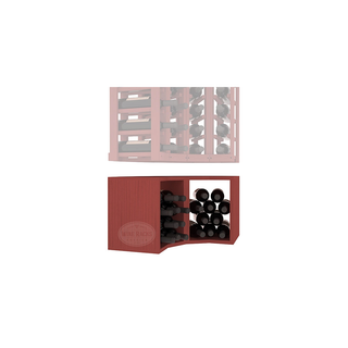 Elementcollection 4 Column Corner Wood Wine Bin Extender Cherry Stained