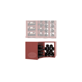 Elementcollection 4 Column Corner Wood Wine Bin Extender Cherry Stained